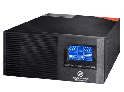 Інвертор Kraft KRF-AVR600VA/500W-12V з правильною синусоїдою під зовнішній акумулятор 500 Вт (42-00094)