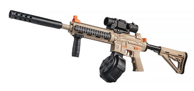 Игрушечный автомат Орбиган Orbeez gun М-416 стреляет орбизами на аккумуляторе Бежевый Вид 2