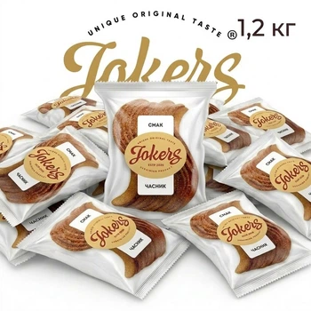 Грінки вагові житньо-пшеничні Часник Jokers 1,2 кг