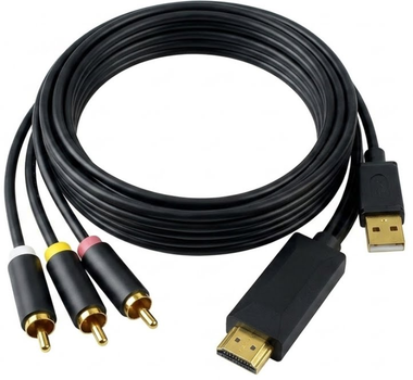 Кабель-переходник Jinghua Z131G HDMI—AV 1080p 2 м черный