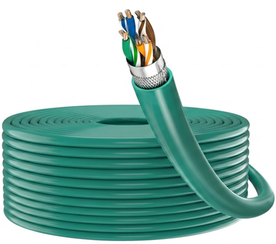 Кабель сетевой Choseal QS2613XT100 Cat 5e SFTP 100 м Green