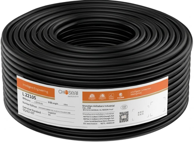 Микрофонный кабель CHOOSEAL QS2802T100S двухжильный XLR 100 м Black