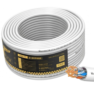 Кабель сетевой WANJEED Cat 6a UTP 100 м White