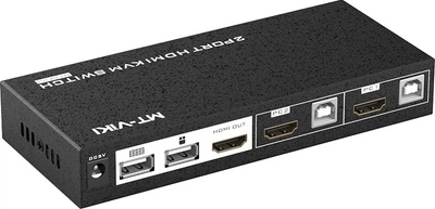 KVM-переключатель MT-viki MT-HK201 2-портовый HDMI 4K/60Гц