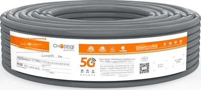 Кабель мережевий Chosea QS2669AT25l Cat6A S/FTP 25 м Gray