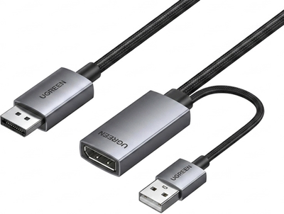 Кабель Ugreen HDMI - DisplayPort 4K/60Hz v.2.0-v.1.2 1.5 м Black