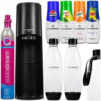 Сатуратор Sodastream Terra з 2-ма пляшками + 4 сиропи Pepsi 7up Lipton та додатки