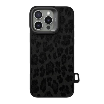 Противоударный чехол Kajsa Glamorous Collection Leopard Pattern 2 back case for iPhone 16 Pro Max Black