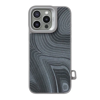 Противоударный чехол Kajsa Preppie Collection Latitude back case for iPhone 16 Pro Light Grey