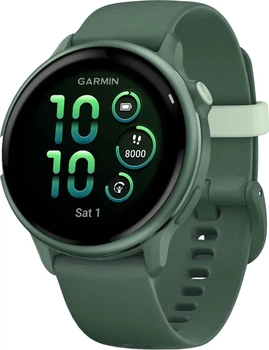 Смарт-часы Garmin Vivoactive 6 Jasper Green с металлическим корпусом и ремешком Jasper Green (010-02985-02/42)