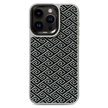 Противоударный чехол Kajsa Preppie Collection Sunken back case for iPhone 15 Pro Light Gray