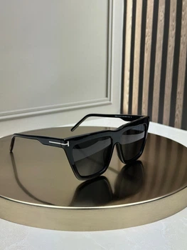 Солнцезащитные очки Tom Ford FT1110 черные квадратные геометрические, темная линза, унисекс,