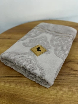 Махровое полотенце хлопок 70х140 L&M Home Textiles винтаж моко светлый