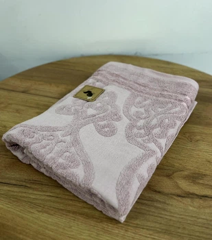 Махровое полотенце хлопок 50х90 L&M Home Textiles винтаж пудра