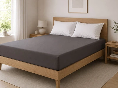 Простирадло Leleka-Textile 120112664 160х200 см Мікрофибра Графітовий