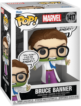 Фігурка Funko Pop MARVEL: AVENGERS — #1417 Bruce Banner (Don't Make Me Angry), Брюс Беннер 1417