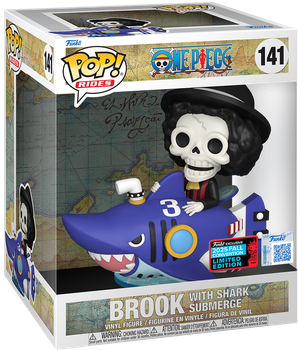 Фігурка Funko Pop RIDES DELUXE: ONE PIECE — #141 Brook with Shark Submerge, Брук на субмарині «Акула»