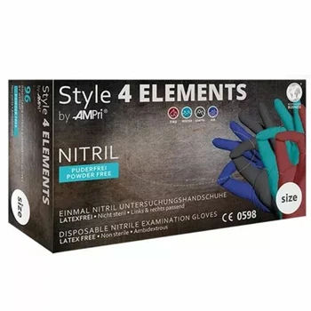 Рукавички нітрил неопудрені нестерильні MediOk AMPri Style 4 Elements 100 шт M