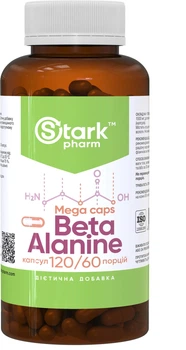 Бета-аланін Stark Beta-Alanine Mega Caps 750 мг 120 капсул (амінокислота) (2342)