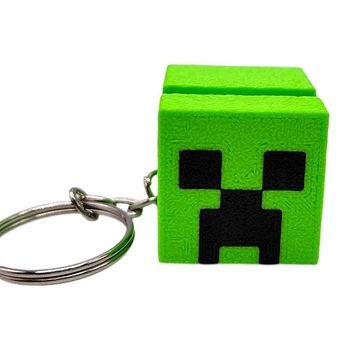 Брелок 3d друк КРІПЕР-КЛІКЕР (одна КНОПКа), Майнкрафт / Minecraft, KEYCHAIN MIC KCHN137