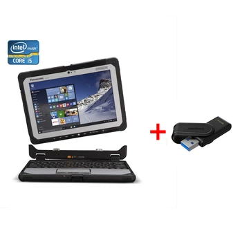 Защищенный нетбук-трансформер Panasonic Toughbook CF-20 MK2 / 10.1" (1920x1200) IPS Touch / Intel Core i5-7Y57 (2 (4) ядра по 1.2 - 3.3 GHz) / 8 GB DDR3 / 256 GB SSD / Intel HD Graphics 615 / WebCam / Win 10 Pro б/у + Подарок Флеш-накопитель Kingston 64GB