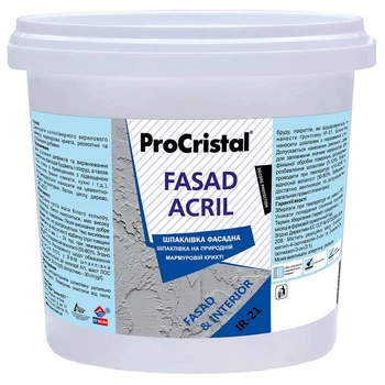 Шпаклёвка фасадная акриловая ProCristal Fasad Acryl Ircom ИР-21 белая 1.5 кг