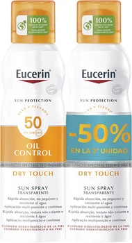 Набор солнцезащитных спреев Eucerin Oil Control Dry Touch SPF50 2x200 мл (4005800393204)