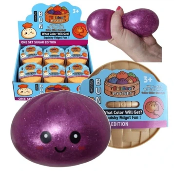 Игрушка-антистресс сквиш Dumpling Squishy Mix Bun Пельмень в пароварке 10см