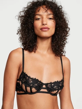 Бюстгальтер с косточками кружевной Victoria's Secret 436504129 38D Черный (1159864127)