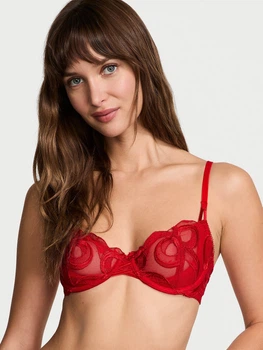 Бюстгальтер із кісточками мереживний Victoria's Secret 970614 34D Червоний (1159863735)