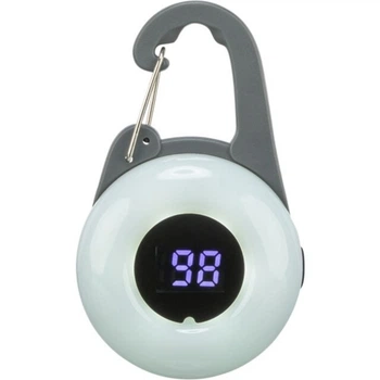 Брелок фонарик Trixie для ошейника USB графит d 4-6.5 см