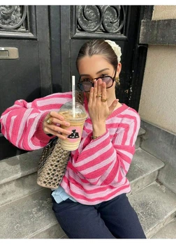 Джемпер SHEIN S Розовый sz25042372477481859