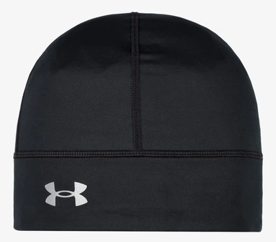 Шапка Under Armour чорна чоловіча для бігу утеплена гідрофобна спортивна шапка