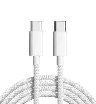 Кабель швидкої зарядки Type-C to Type-C 1 м USB-C плетений, Шнур для зарядки смартфона, планшета, ноутбука, навушників, павербанка