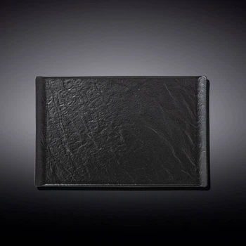 Тарелка прямоугольная Wilmax Slatestone Black 19,5х14,5 см (WL-661108/A)