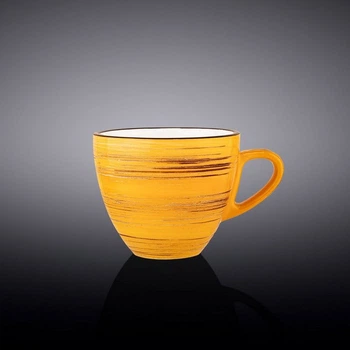Чашка кофейная Wilmax Spiral Yellow 110 мл (WL-669434/A)