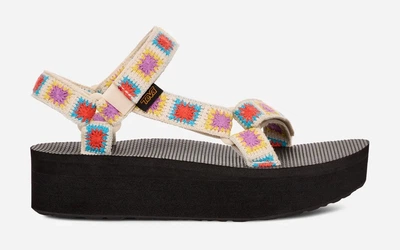 Жіночі сандалі Teva Flatform Universal Crochet з регульованими ремінцями літні різнобарвний 37