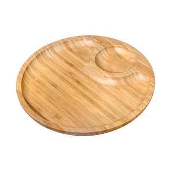 Блюдо круглое две секции Wilmax Bamboo 35,5 см (WL-771045)