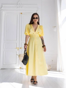 Вязаное платье Diva Larionoff 42 желтый (Diva_yellow)