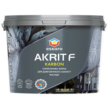Краска для фасадов Akrit F Karbon TR 2,7л