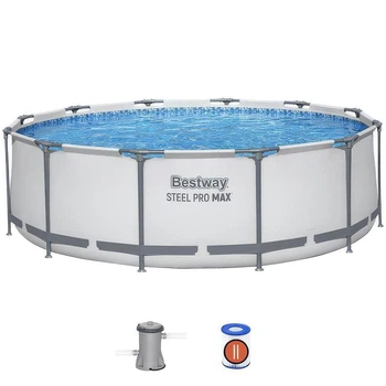 Каркасный бассейн Bestway 56260 круглый 366×100 см, 9150 л с фильтр-насосом