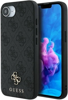 Etui na smartfon Guess 4G Small 4G and Classic MagSafe do Apple iPhone 16e Black (3666339453374)