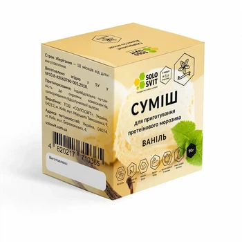 Мороженое протеиновое без сахара (сухая смесь) ваниль, ТМ SoloSvit 90 г