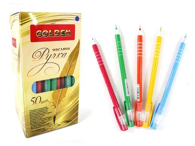 Ручка масляна GOLDEN синій Lovely, 853416