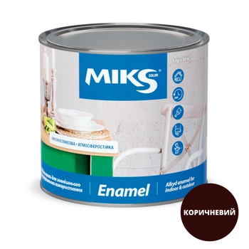 Емаль алкідна глянцева MIKS Color (Коричнева) 12 кг