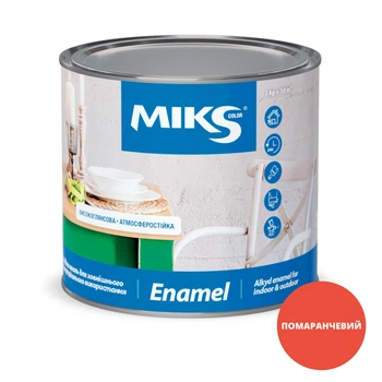 Емаль алкідна глянсова MIKS Color (Помаранчева) 2,8 кг