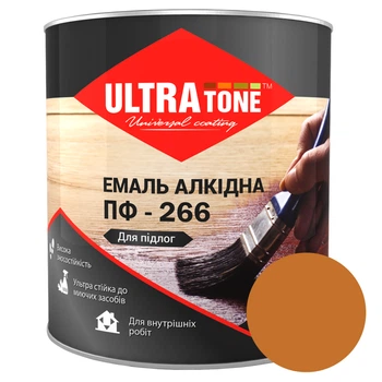 Емаль ПФ-266 для підлоги глянцева алкідна "ULTRAtone" 2,8 кг Золотисто-коричневий