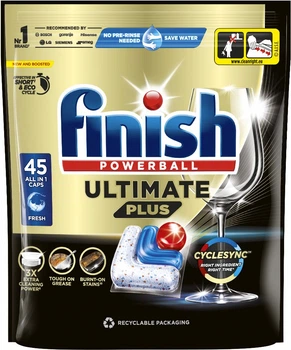 Капсулы для мытья посуды в посудомоечных машинах Finish Ultimate Plus 45 шт (5908252010981)