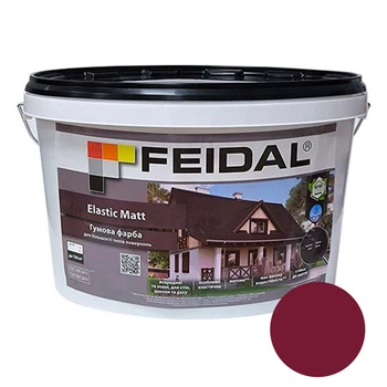 Гумова фарба FEIDAL Elastic Вишня Ral 3005 12кг