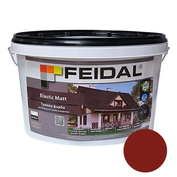 Гумова фарба FEIDAL Elastic Matt Червоно-коричневий Ral 3009 1,2кг